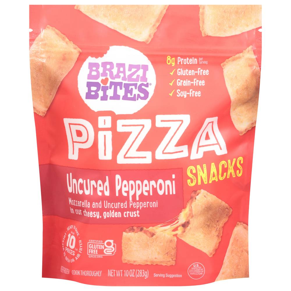 Brazi Bites Cheese & Uncured Pepperoni Pizza'nadas (10 ct)