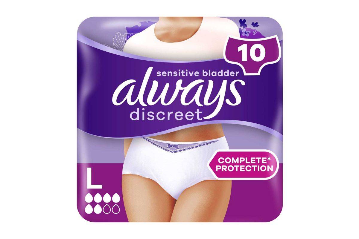 Always Discreet Underwear Incontinence Pants Women Normal Large x 10