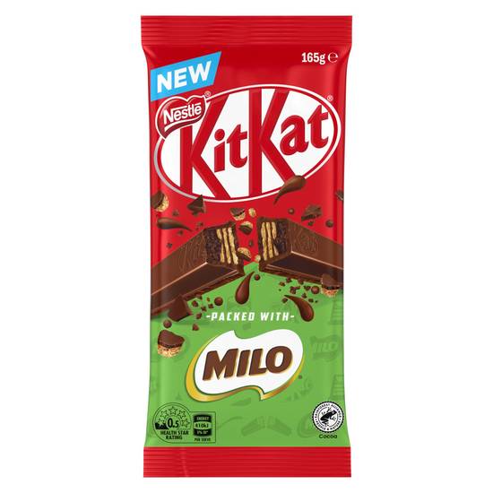 Kitkat Packed With Milo Milk Chocolate Block 165g