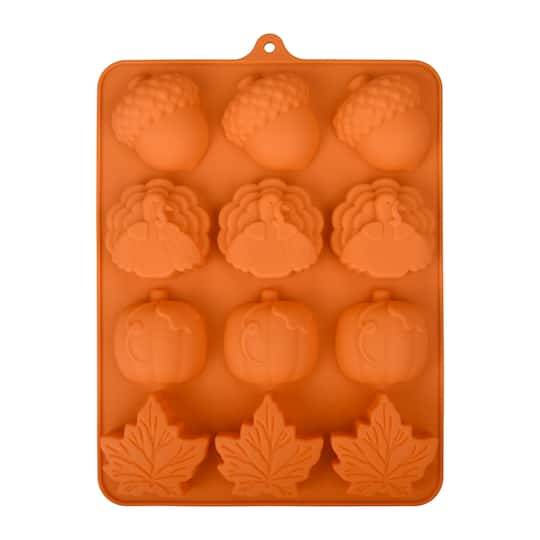 Acorn, Turkey, Pumpkin & Leaf Silicone Cakelet Mold By Celebrate It