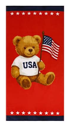 Printed Beach Towel Bear