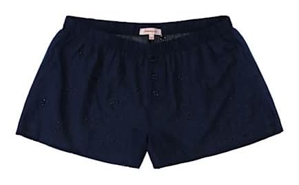 Juniors Eyelet Boxer Short Medium Navy