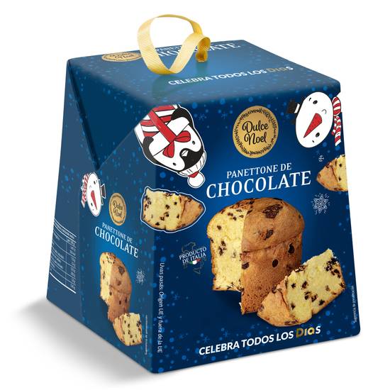 Panettone de chocolate Dulce Noel bandeja 500 g