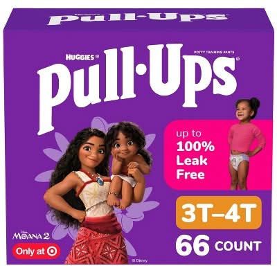 Huggies Pull-Ups Girls Potty Disposable Training Pants, 3T-4T (68 ct)