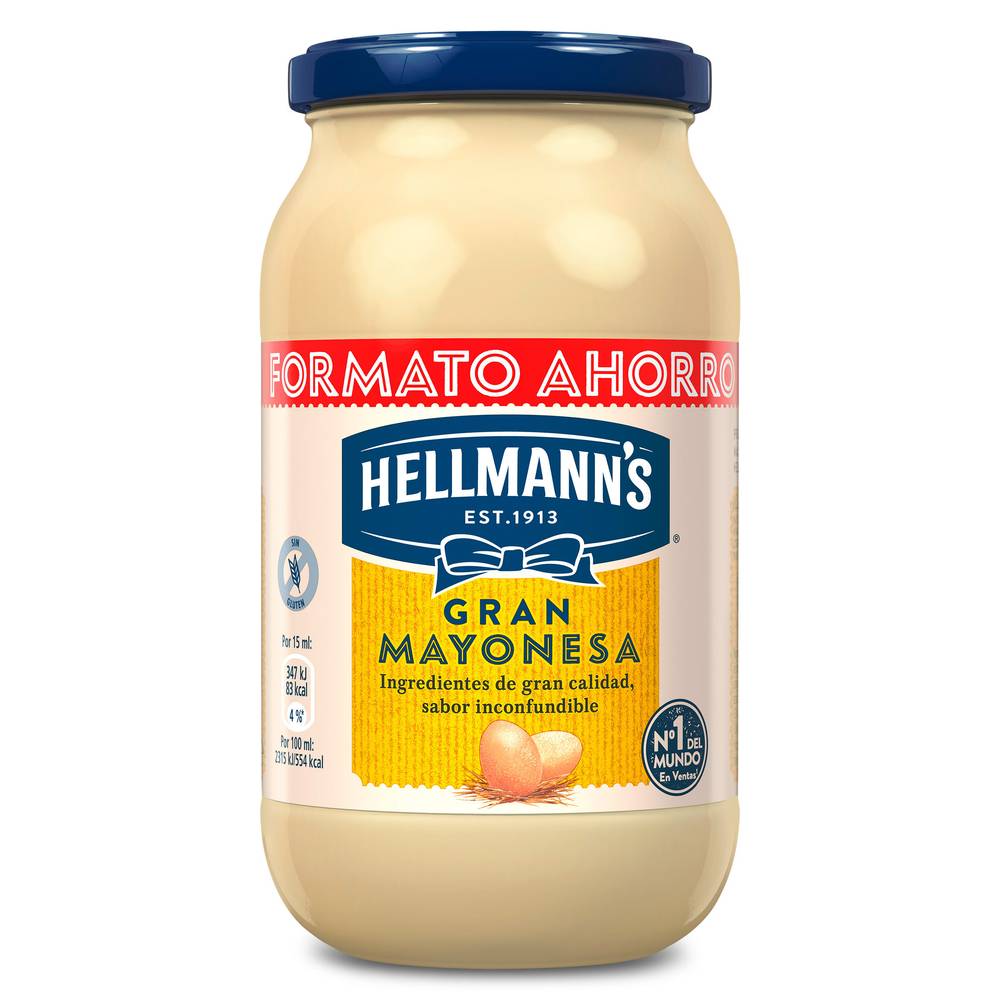 Gran Mayonesa Hellmanns Frasco 450 Ml