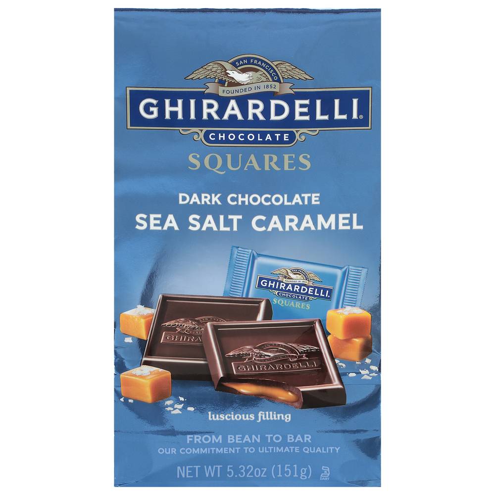 Ghirardelli Dark Chocolate Sea Salt Caramel Chocolate Squares