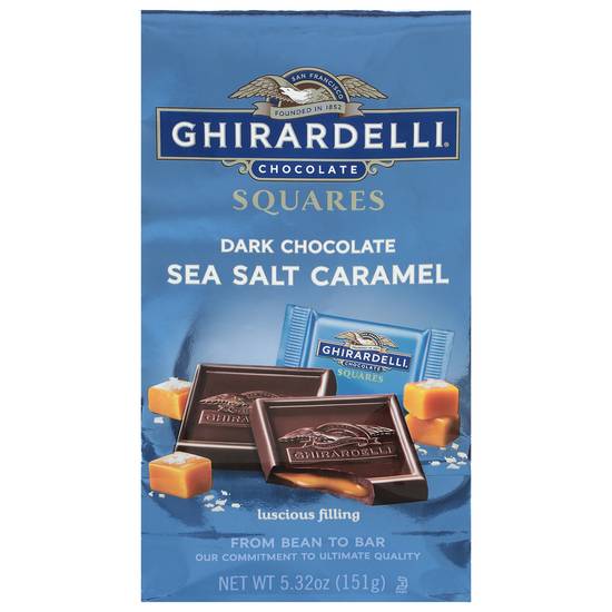 Ghirardelli Dark Chocolate Sea Salt Caramel Chocolate Squares