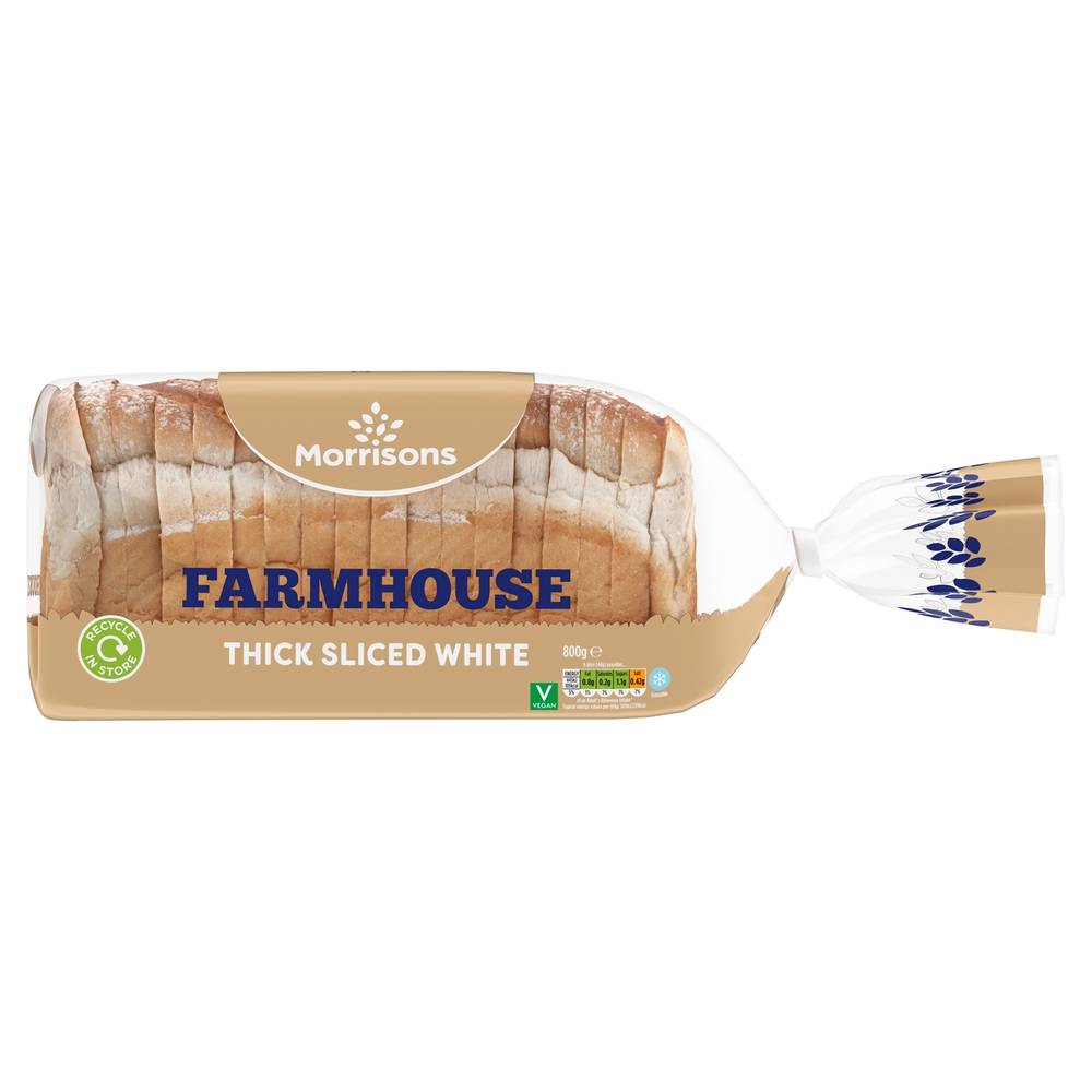 Morrisons Farmhouse Thick Sliced White Bread (800g)
