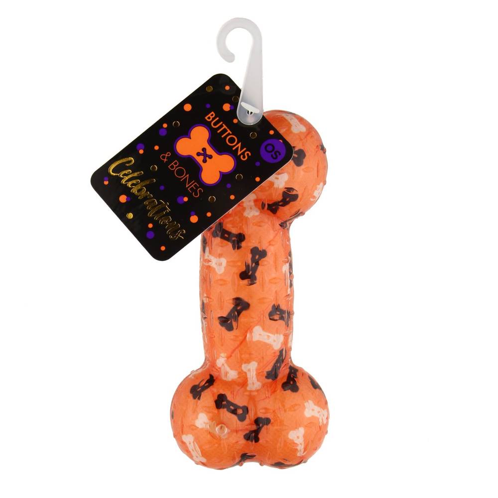 Buttons & Bones Halloween Bone Squeaky Dog Toy