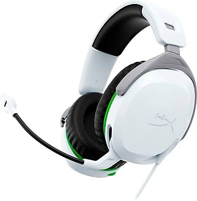 HyperX CloudX Stinger 2 3.5mm Noise Canceling Stereo Gaming Headset, UC Certified, White (75X28AA)