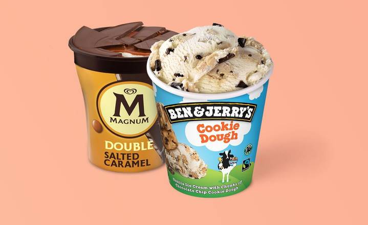 2 Pints - Ben & Jerry's and Magnum