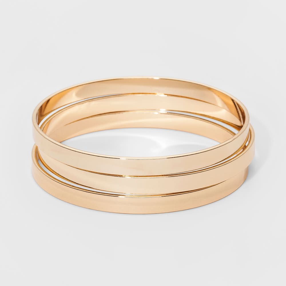 A New Day Bangle Bracelet, One Size, Rose Gold (3 ct)