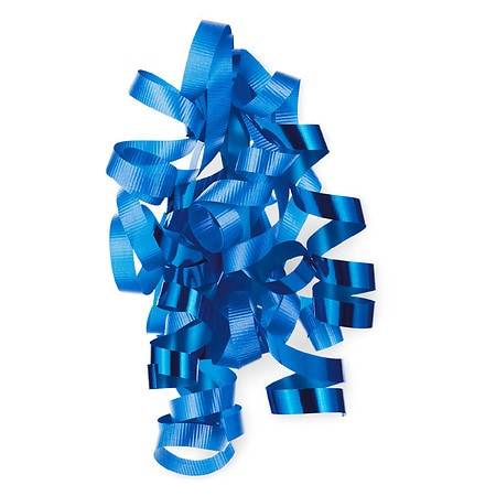 Hallmark Curly Ribbon Gift Bow (blue metallic)