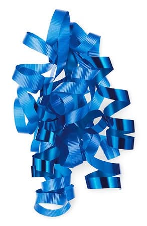 Hallmark Curly Ribbon Gift Bow, Metallic Blue