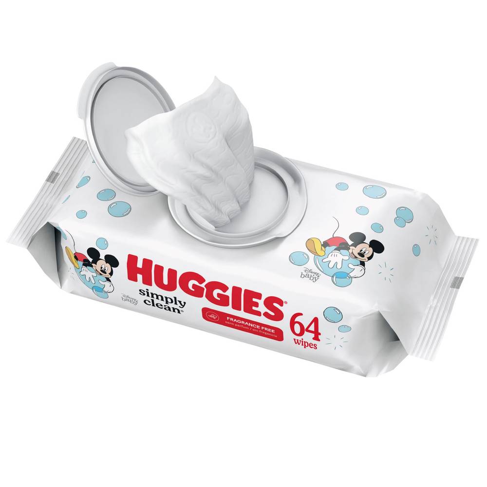 Huggies Simply Clean Baby Wipes, 64 Ct