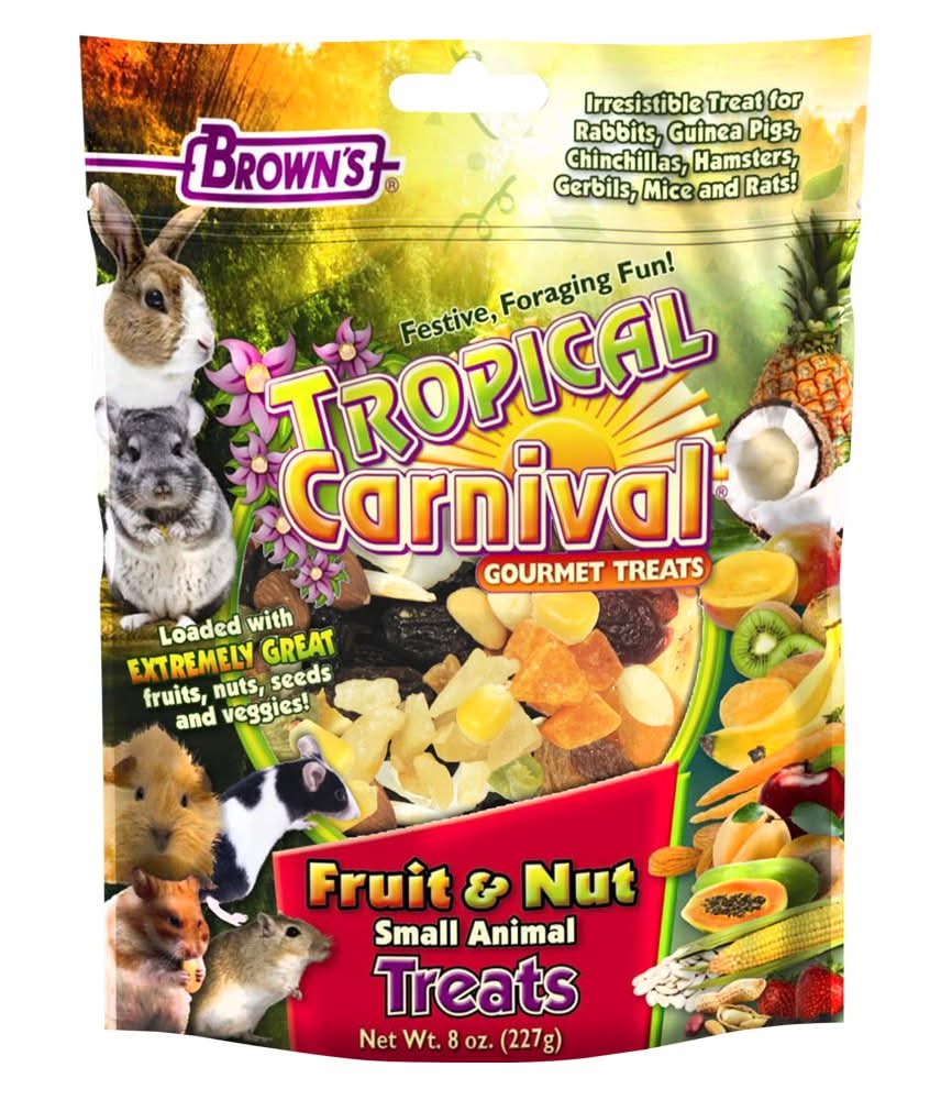 Brown's® Tropical Carnival® Fruit & Nut Small Animal Treats (Flavor: Fruit & Nuts, Color: Assorted, Size: 8 Oz)
