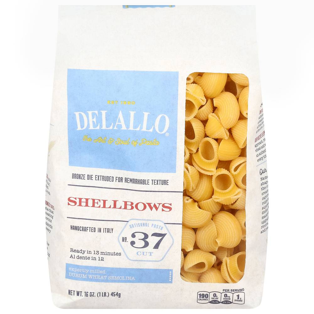 DeLallo Shellbows Pasta No. 37 (1 lbs)