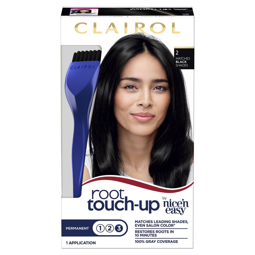 Clairol Nice n Easy Root Touch-Up Permanent Hair Color, 2 Black