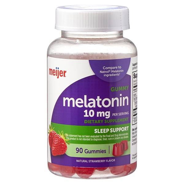 Meijer Melatonin 10mg Gummies, Strawberry (90 ct)