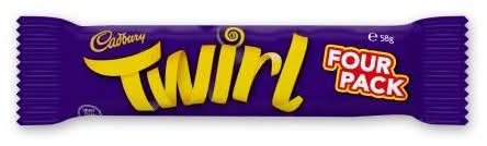 Cadbury Twirl Four Pack Chocolate Bar 58G