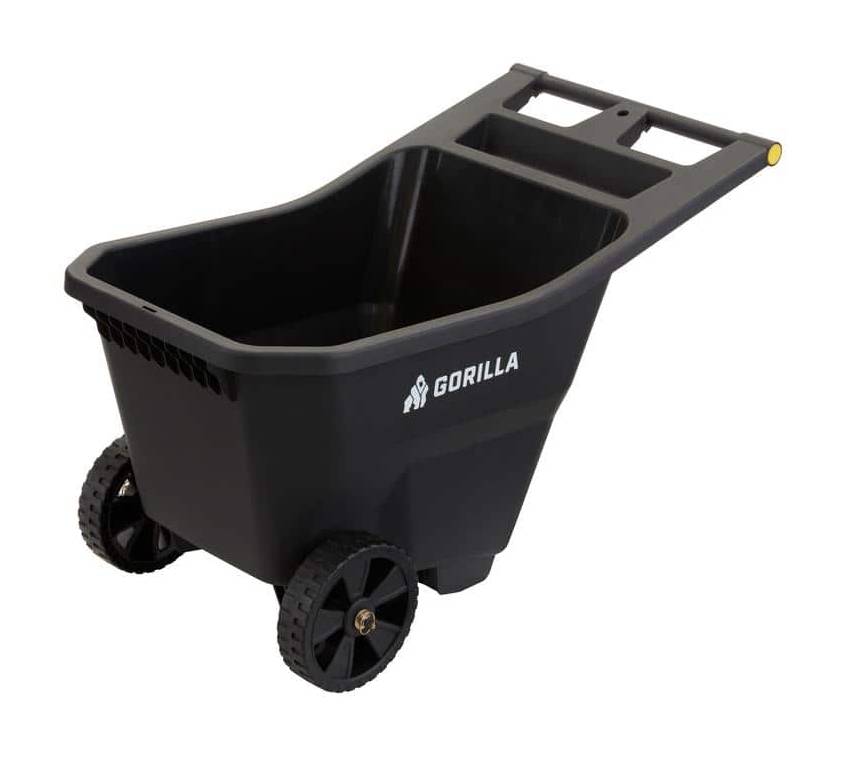 Gorilla Poly Garden Cart 300 Lbs Capacity, Black