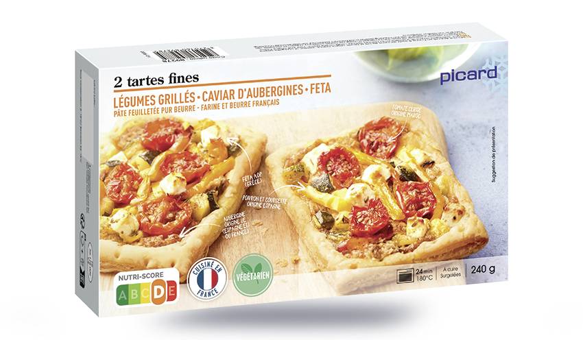 2 tartes fines légumes grillés, feta