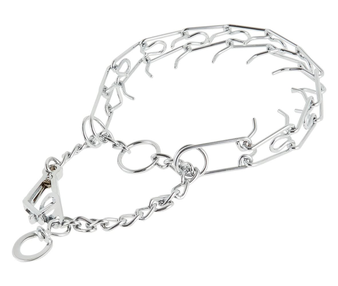 Top Paw® Prong Dog Collar, Training Dog Collar, Quick Release, Silver, Multiple Sizes (Color: Silver, Size: Medium)