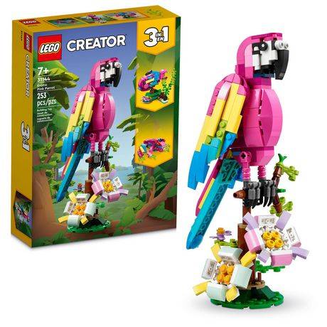 LEGO Creator Exotic Parrot 31144 Building Toy For Kids Ages 7+, Pink (253 ct)