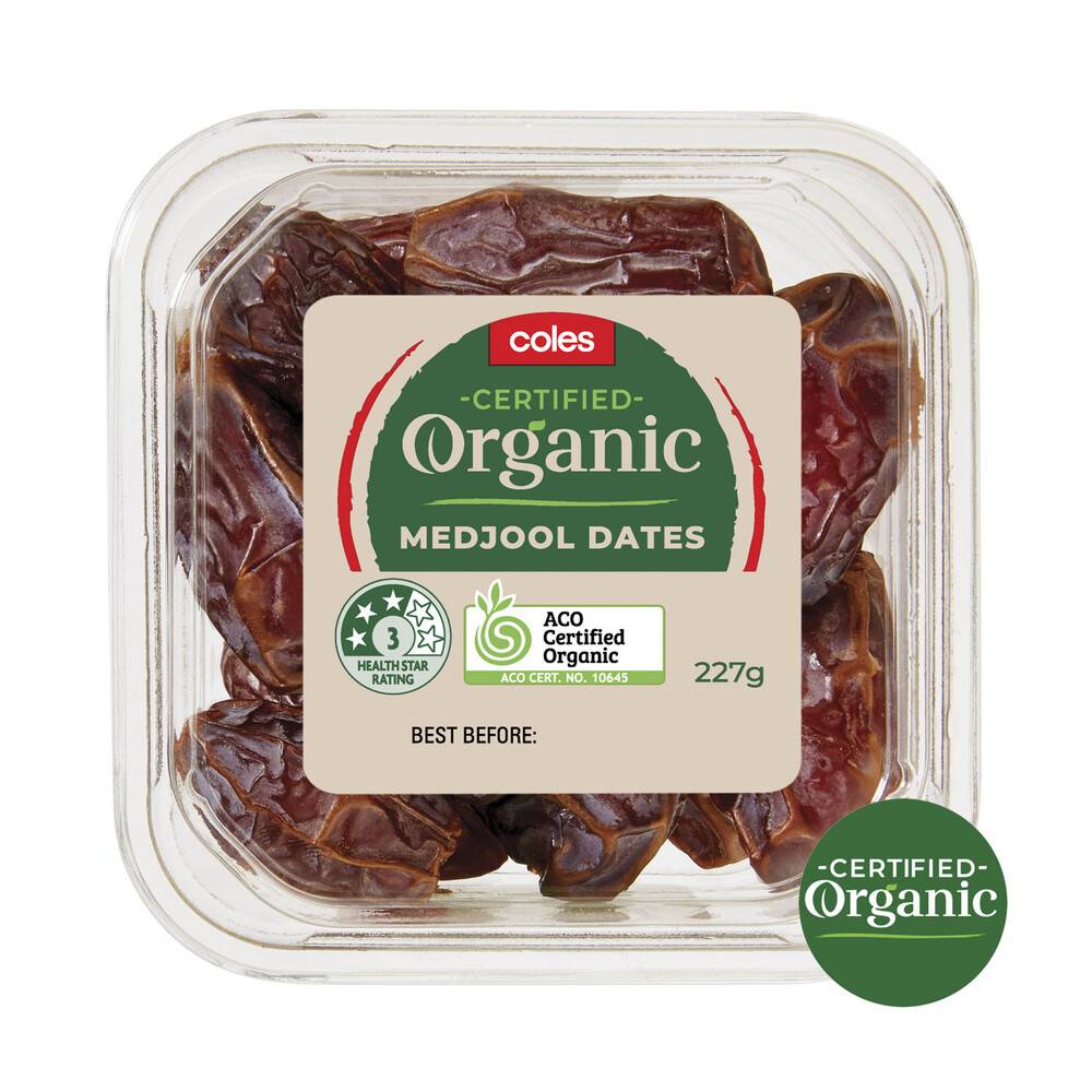 Coles Organic Medjool Dates 227g