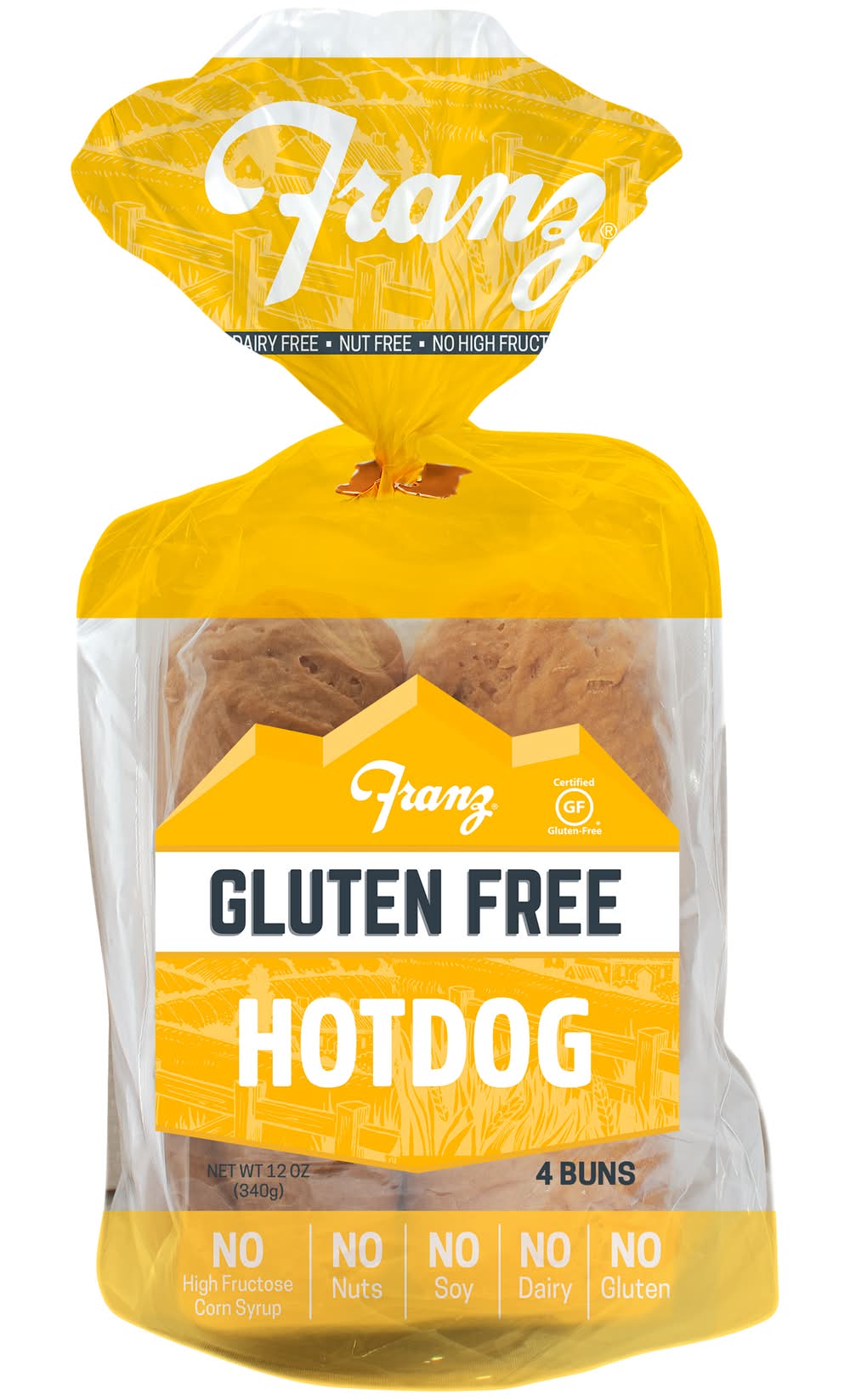 Franz Gluten Free Hot Dog Buns (12 oz)