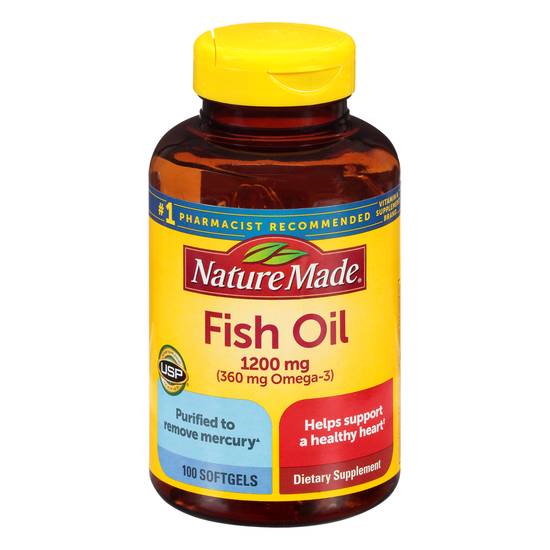 Nature Made Fish Oil Softgels 1200 mg (100 ct)