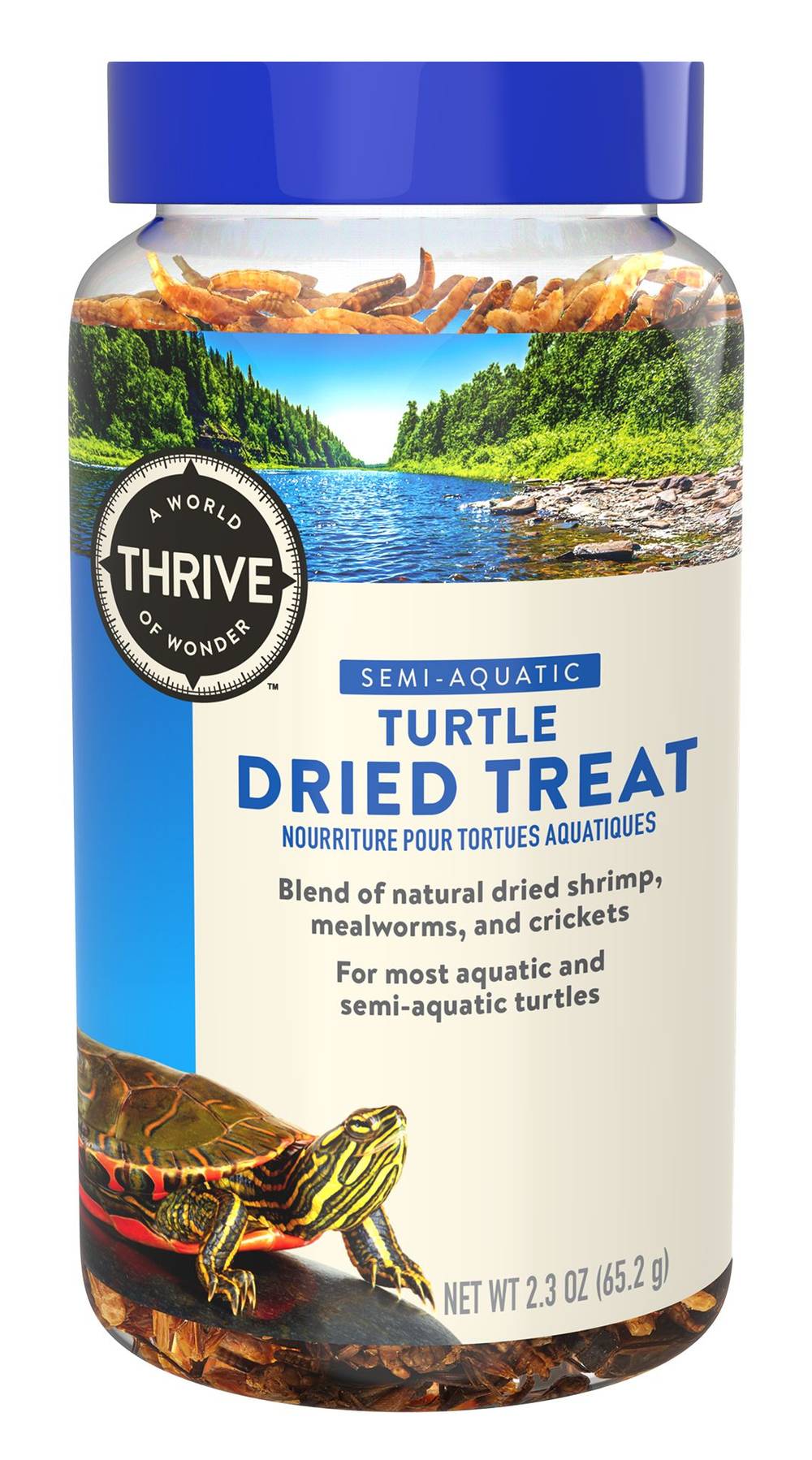 Thrive Dried Shrimp-Mealworms-Crickets Turtle Treat (2.3 oz)
