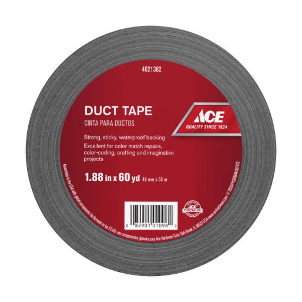 ACE 1.88 In. W X 60 Yd L Black Solid Duct Tape