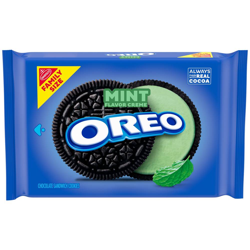 Oreo King Size Mint Creme Chocolate Sandwich Cookies (19.5 oz)