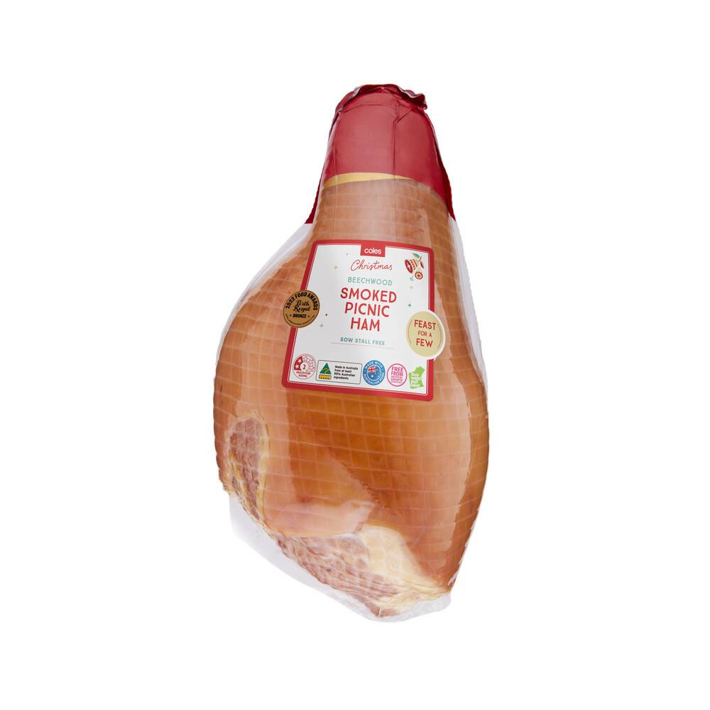 Coles Beechwood Smoked Picnic Ham approx. 2.7kg