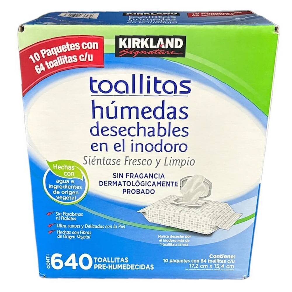 Kirkland signature toallitas húmedas desechables (10 un)