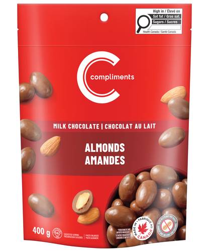 Compliments Milk Chocolate Covered Almonds (400 g)