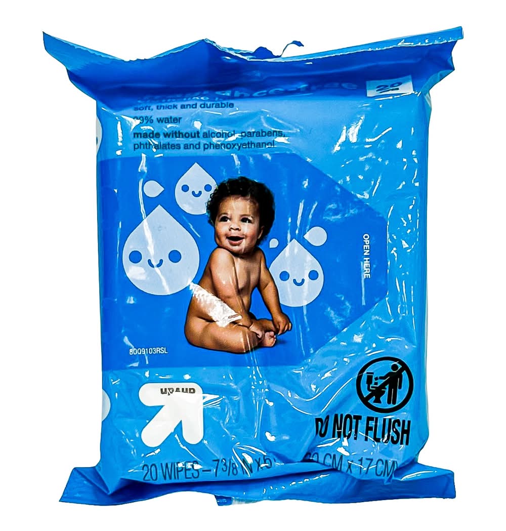 up&up Fragrance Free Baby Wipes, 77/8 IN x 6.70 IN (20 CM x 17CM ) (20 ct)