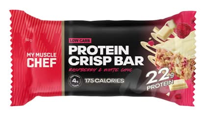 My Muscle Chef White Choc Raspberry Crisp Bar 50g