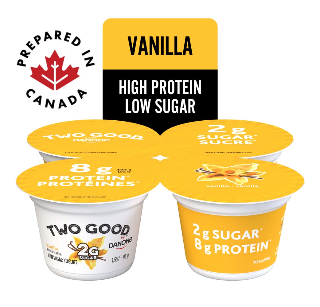 Two Good Low Sugar Greek Yogurt, Vanilla (4 x 95 g)