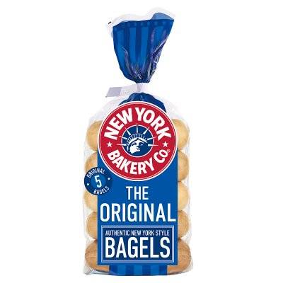 New York Bakery Co Plain Bagels (5s)