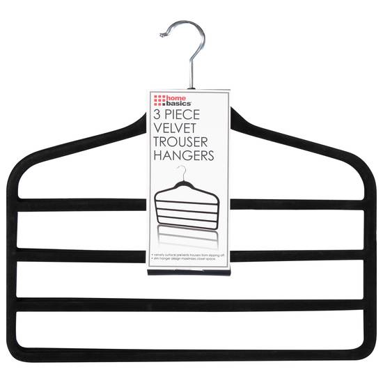 Single Black Velvet Trouser Hanger | Homebase