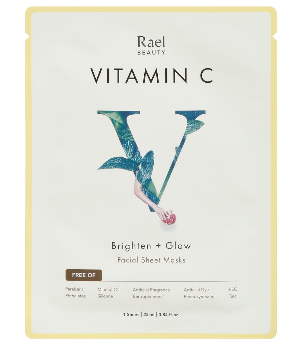 Rael Beauty Vitamin C Brighten + Glow Facial Sheet Masks (25 ml)