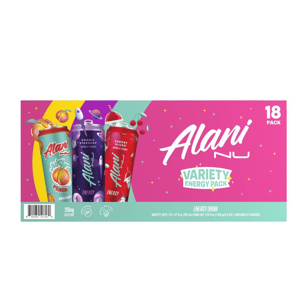 Alani Nu Energy Drink (18 pack, 12 fl oz) (assorted)