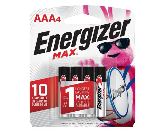 Energizer · AAA Max Alkaline 1.5V Batteries (4 batteries)