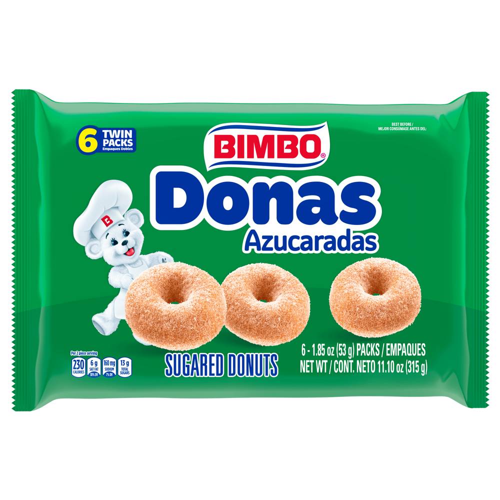 Bimbo Donas Azucaradas Twin packs Sugar Donuts (11.1 oz, 6 ct)