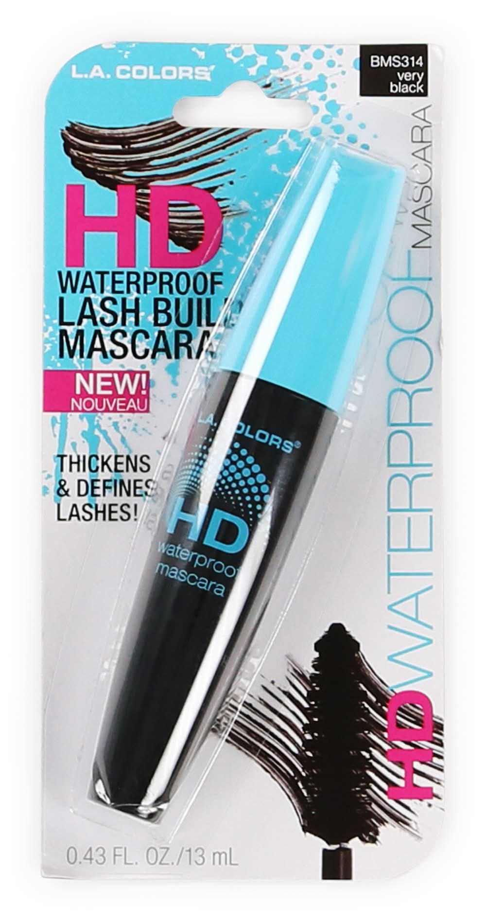 L.A. Colors® Hd Lash Build Waterproof Mascara - Very Black