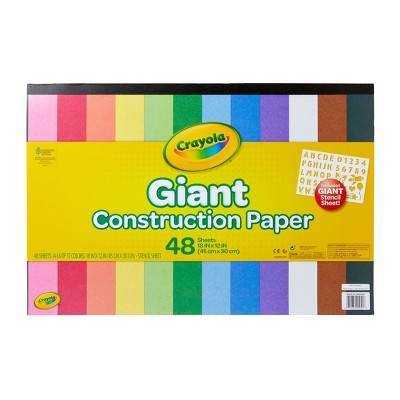 Crayola Giant Construction Paper and Stencil Set (48ct)