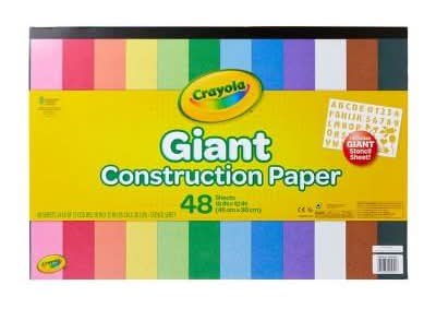 Crayola Giant Construction Paper and Stencil Set (48 ct)