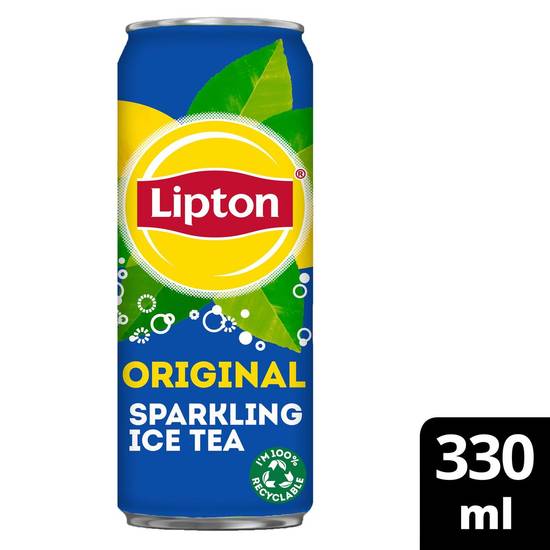 Lipton Ice Tea Thé noir glacé pétillant Sparkling Original Faible en calories33 cl